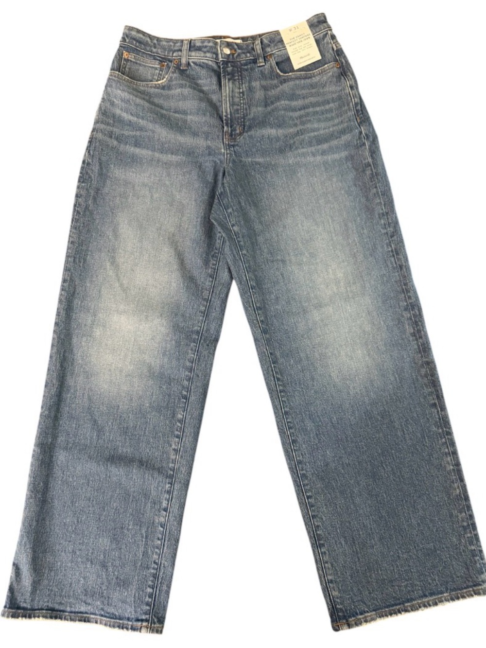 Womens  MADEWELL The Curvy Perfect Vintage Wide-Leg Jeans Size 31